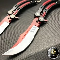 Blade City *2 Pieces* Video Game Inspired Autotronic Balisong Trainer & Sharp Butterfly Set All Knives