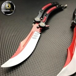 Blade City *2 Pieces* Video Game Inspired Autotronic Balisong Trainer & Sharp Butterfly Set All Knives