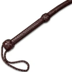 Blade City Hot Gifts 8' Handcrafted Dark Brown Leather Bull Whip