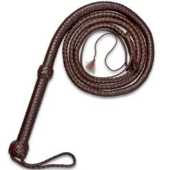 Blade City Hot Gifts 8' Handcrafted Dark Brown Leather Bull Whip