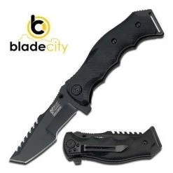 Blade City 9" Black Warfare G10 Spring Assisted Blade All Knives