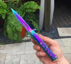 Blade City 9" Venom Tip Stiletto Spring Assisted Tactical Blade All Knives