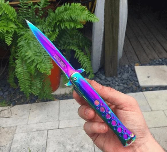 Blade City 9" Venom Tip Stiletto Spring Assisted Tactical Blade All Knives 4 Blade City 9" Venom Tip Stiletto Spring Assisted Tactical Blade All Knives