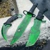 Blade City Video Game 3 Piece Green Gamma Knife Set All Knives