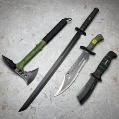 Blade City USMC 4 Piece Blackout Set All Knives