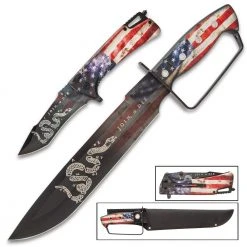 Blade City All Knives American Flag Bowie And Pocket Knife Set