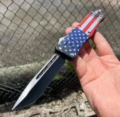 Blade City Viper Tec USA Pride Dual Action Out The Front Knife All Knives