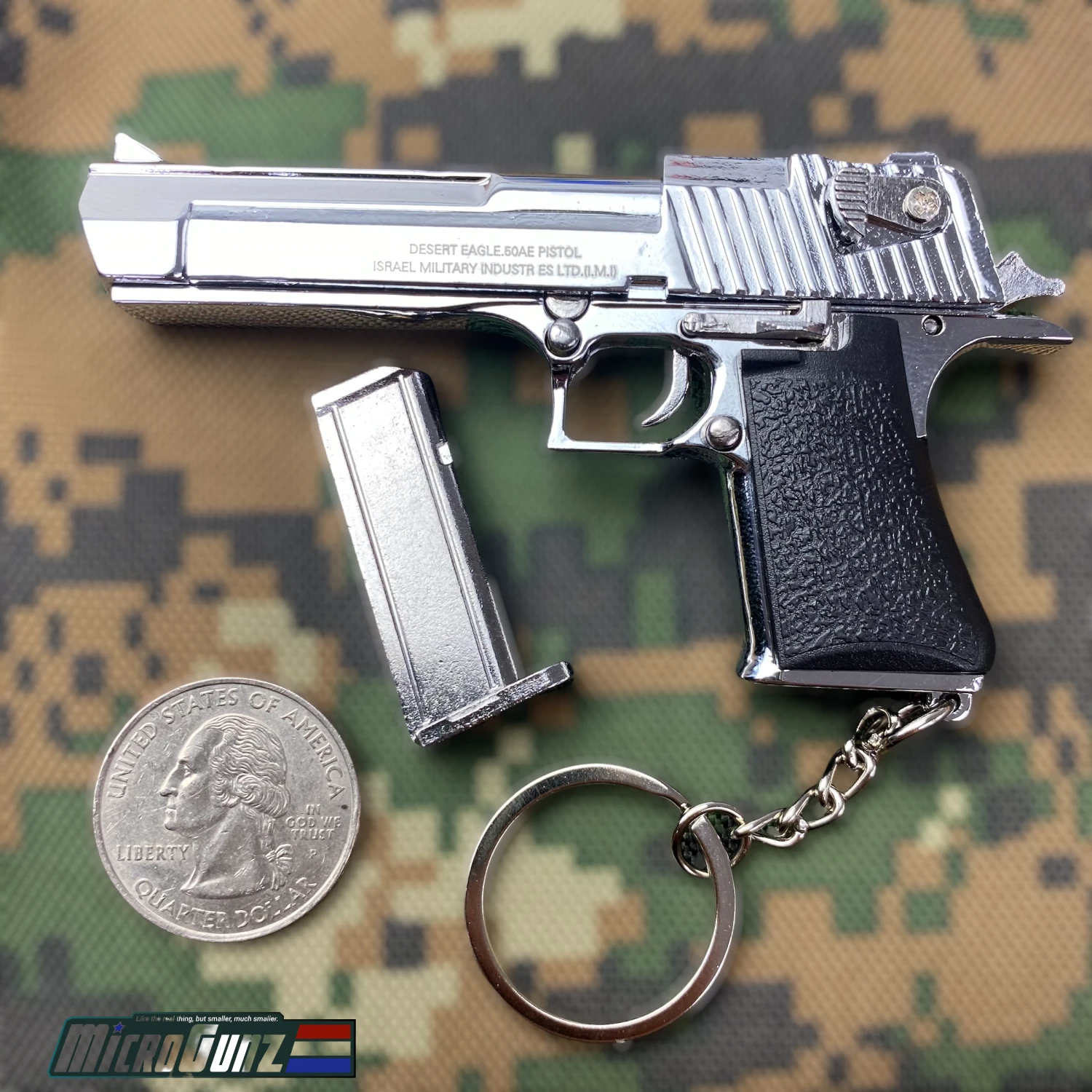 Blade City MicroGunz™️ Miniature Metal Desert Eagle Gun Model 3 Blade City MicroGunz™️ Miniature Metal Desert Eagle Gun Model