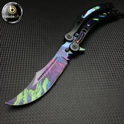 Blade City Alien Skin Video Game Inspired Sharp Balisong All Knives