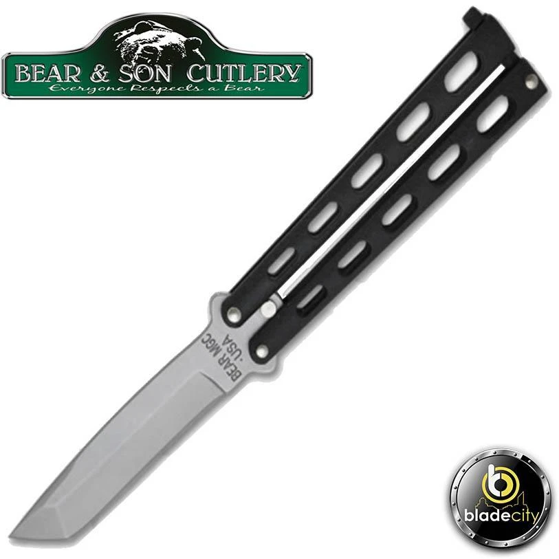 Blade City Bear & Son Large Tanto Butterfly Knife All Knives 3 Blade City Bear & Son Large Tanto Butterfly Knife All Knives