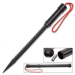 Blade City Black Piranha Tooth Dagger W/ Pipe Sheath All Knives