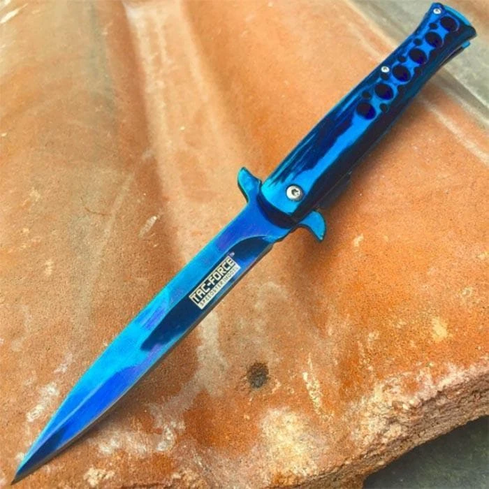 Blade City Blue Streak Stiletto 5 Blade City Blue Streak Stiletto