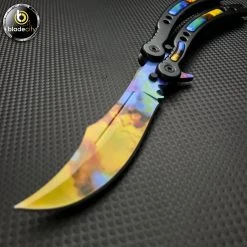 Blade City Case Hardened Video Game Knife Sharp Balisong