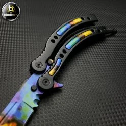Blade City Case Hardened Video Game Knife Sharp Balisong
