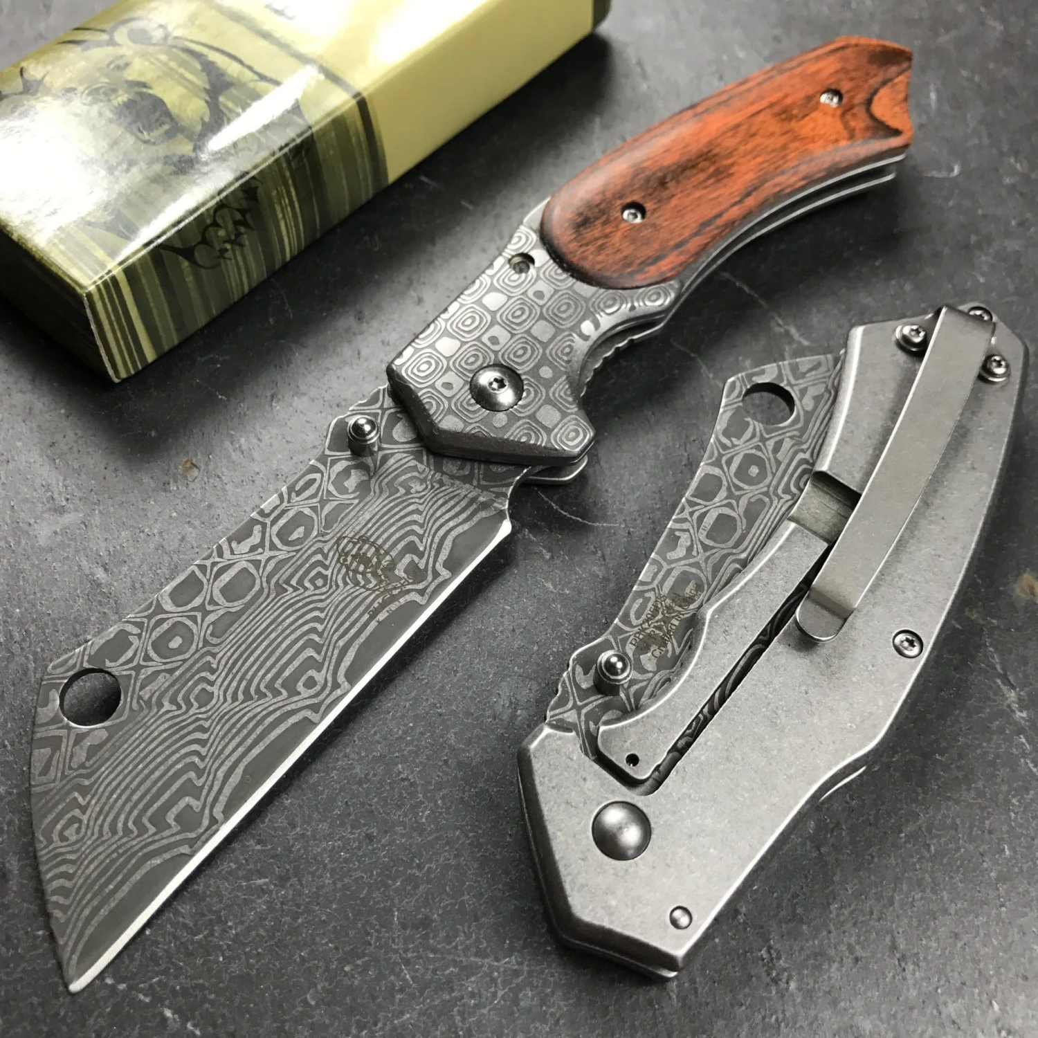 Blade City Damascus Cleaver All Knives 3 Blade City Damascus Cleaver All Knives