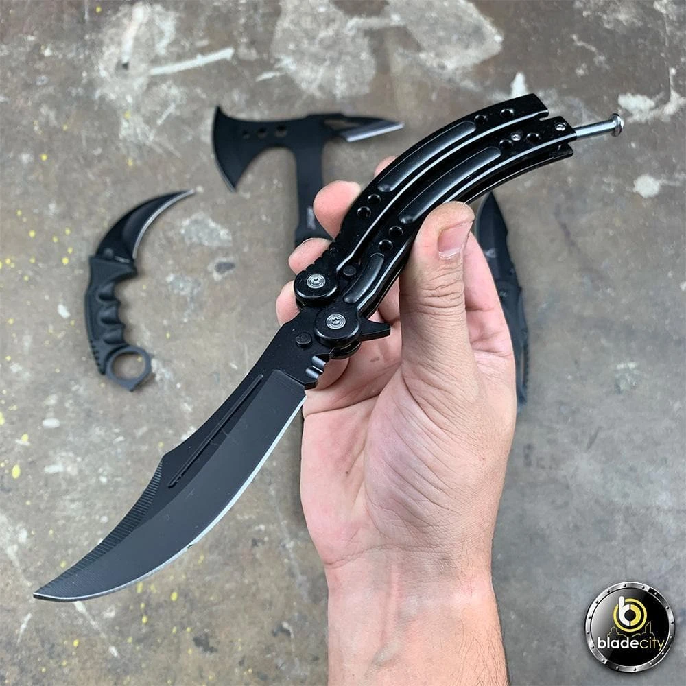 Blade City All Knives *Flash Sale* Black 5-Piece Knife Set 5 Blade City All Knives *Flash Sale* Black 5-Piece Knife Set