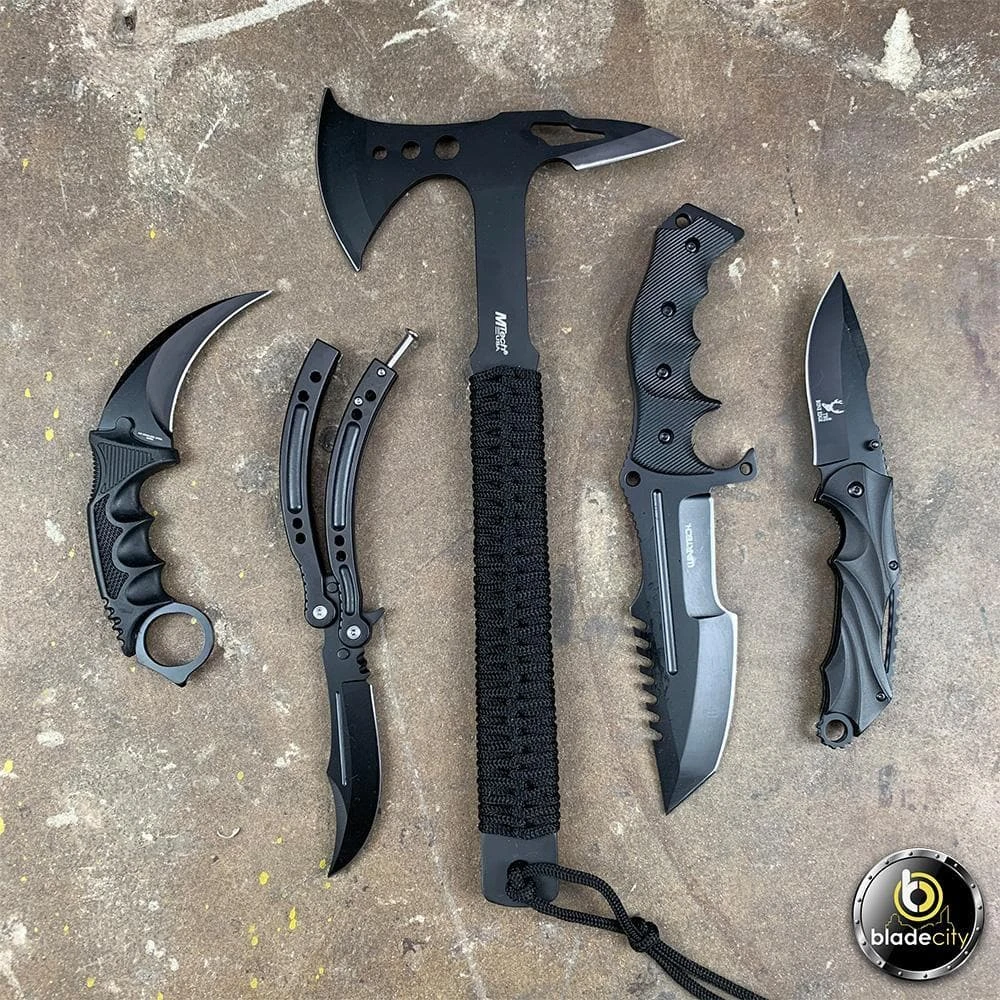 Blade City All Knives *Flash Sale* Black 5-Piece Knife Set 3 Blade City All Knives *Flash Sale* Black 5-Piece Knife Set