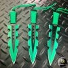 Blade City Green Gamma Throwing Knife Set (3 Pieces)