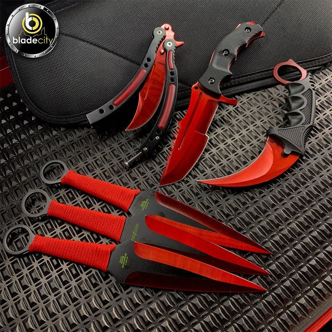 Blade City Red Fury Knife Set (6 Pieces) 3 Blade City Red Fury Knife Set (6 Pieces)