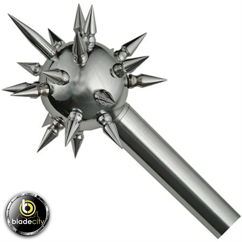 Blade City Silver Spiked Morningstar Mace 5 Blade City Silver Spiked Morningstar Mace