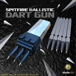 Blade City Hot Gifts Spitfire Ballistic Dart Gun Launcher (Multiple Colors Available) *MUST BE 18 YEARS OR OLDER*