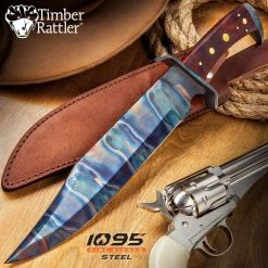 Blade City All Knives Timber Rattler Gunslinger Bowie Knife With Sheath