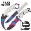Blade City Black Legion White Galaxy Triple Knife Set All Knives