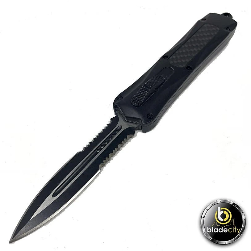 Blade City All Knives ZEDD DUAL ACTION OTF - Half Serrated 4 Blade City All Knives ZEDD DUAL ACTION OTF - Half Serrated
