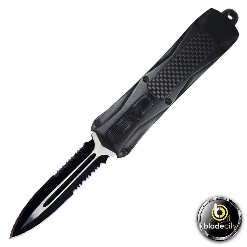 Blade City All Knives ZEDD DUAL ACTION OTF - Half Serrated 3 Blade City All Knives ZEDD DUAL ACTION OTF - Half Serrated